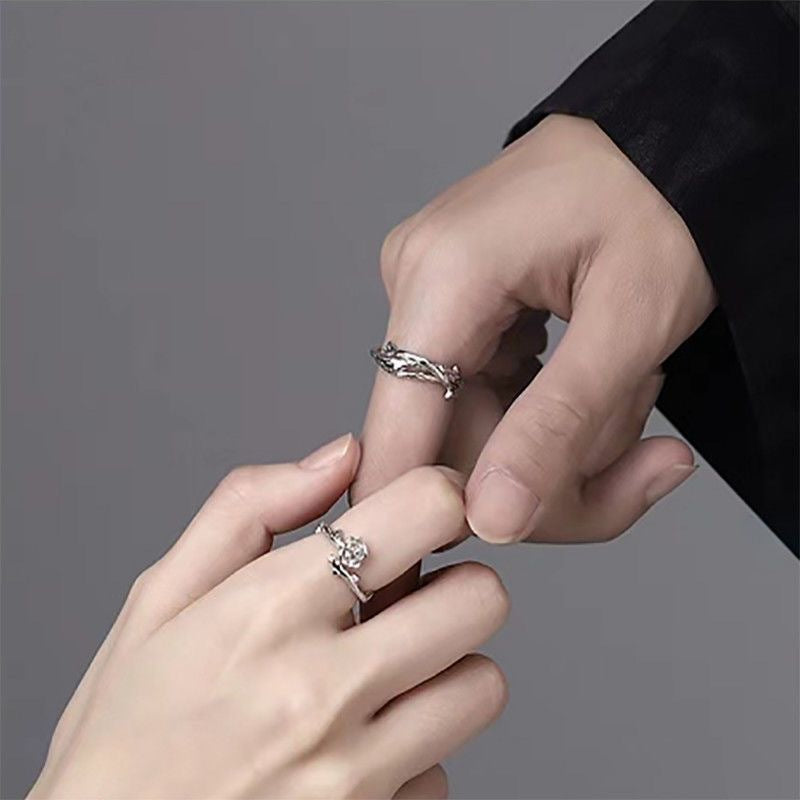 Adjustable Floral Design Alloy Ring
