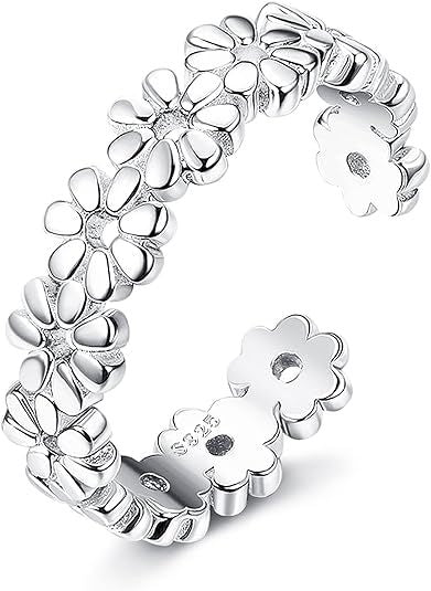 Adjustable Floral Foot Ring Set