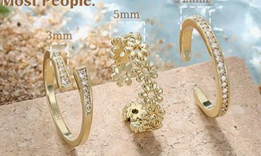 Adjustable Floral Foot Ring Set