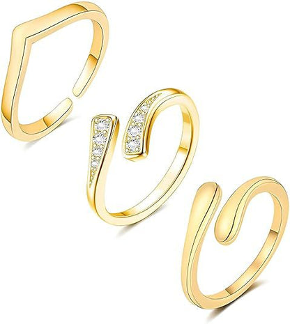 Adjustable Floral Foot Ring Set