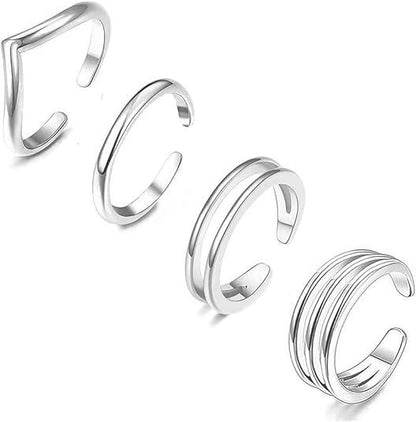Adjustable Floral Foot Ring Set