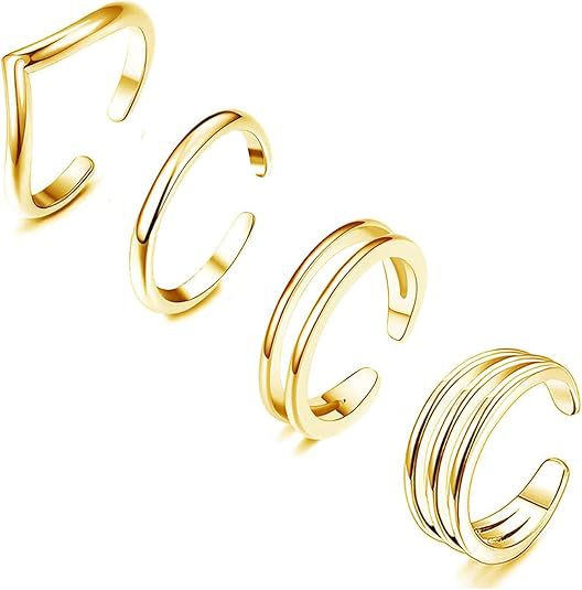 Adjustable Floral Foot Ring Set