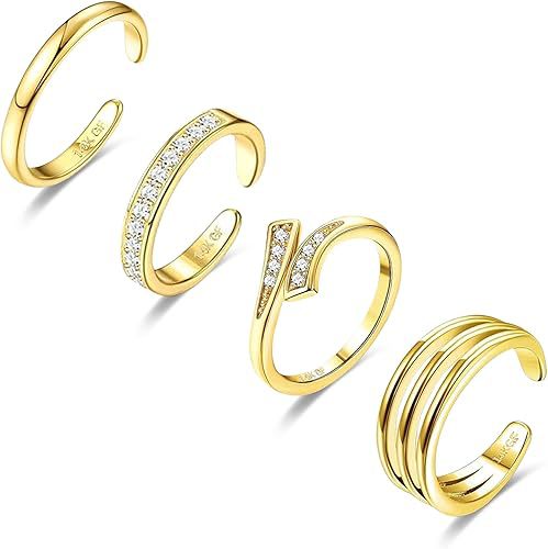 Adjustable Floral Foot Ring Set