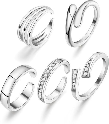 Adjustable Floral Foot Ring Set