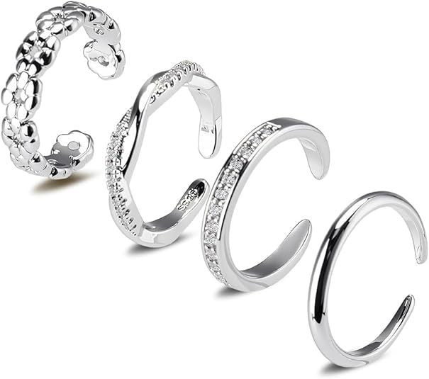 Adjustable Floral Foot Ring Set