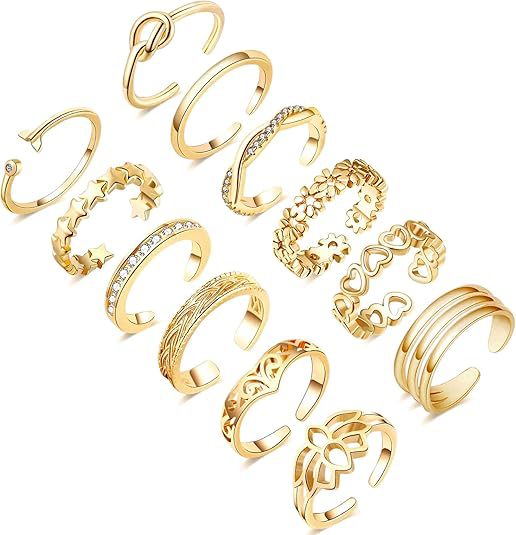Adjustable Floral Foot Ring Set