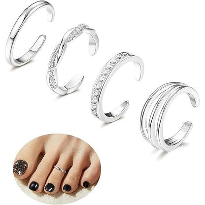 Adjustable Floral Foot Ring Set