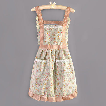 Adjustable Floral Kitchen Apron