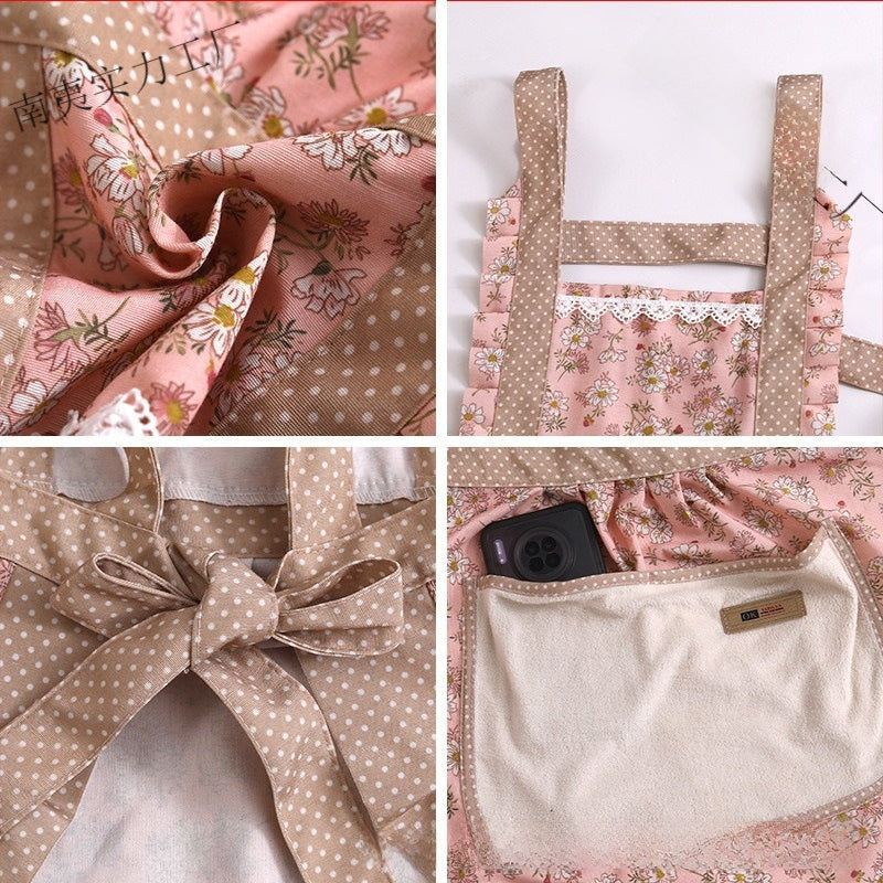 Adjustable Floral Kitchen Apron