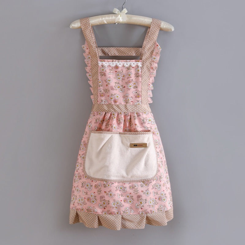 Adjustable Floral Kitchen Apron