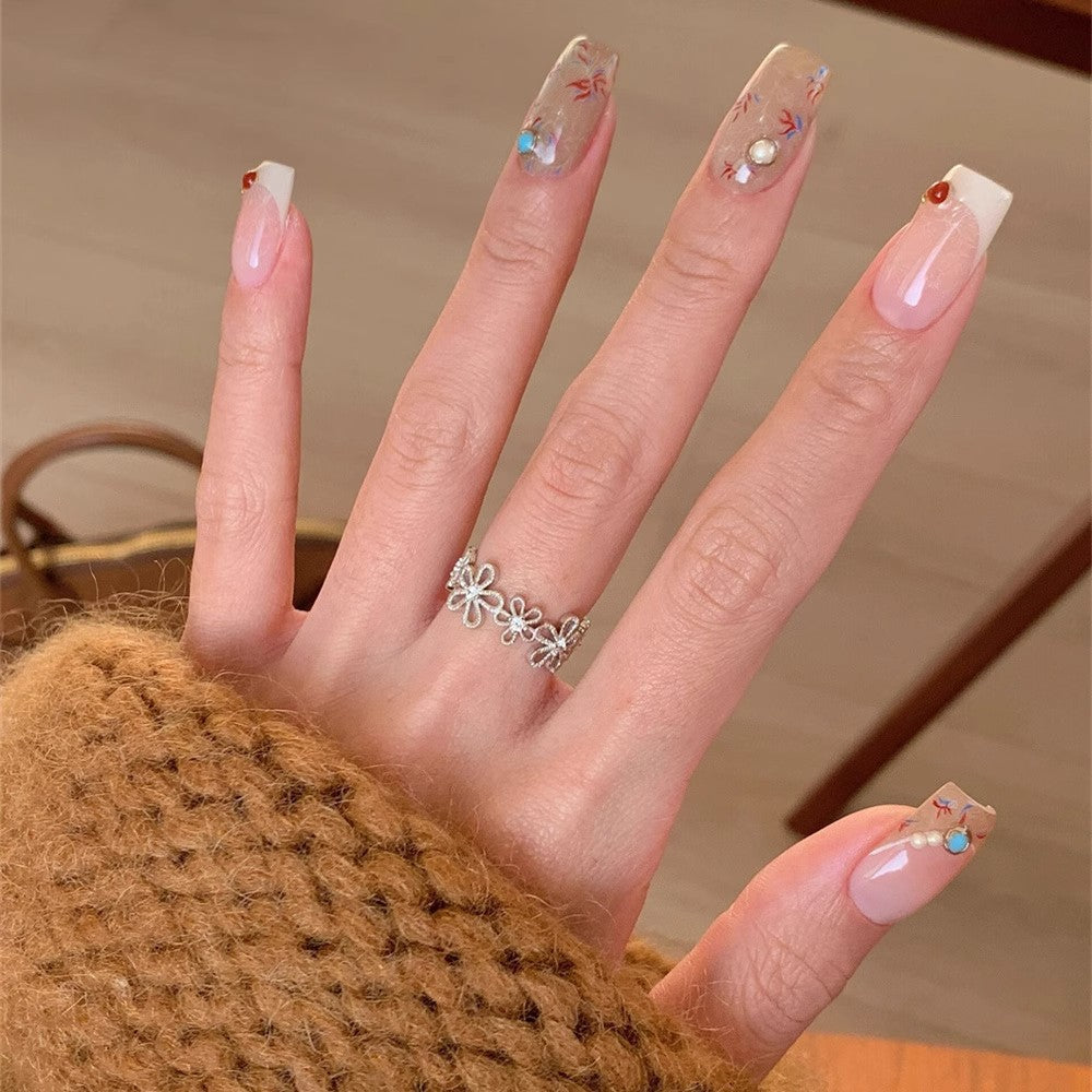 Adjustable Floral Open Ring for Women