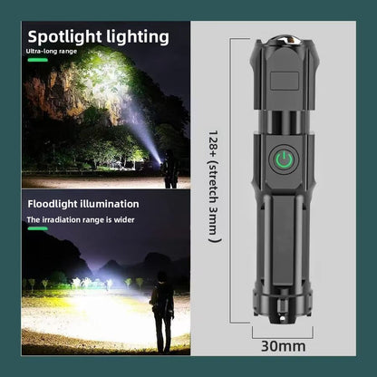 Adjustable Focus Rechargeable LED Flashlight