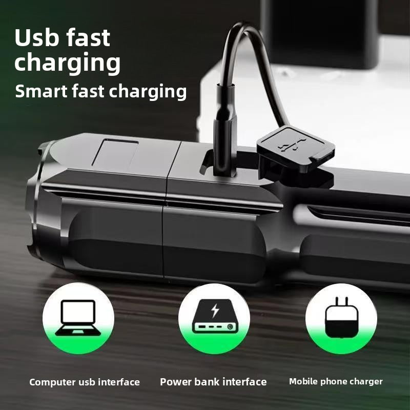Adjustable Focus Rechargeable LED Flashlight
