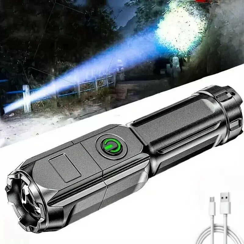 Adjustable Focus Rechargeable LED Flashlight