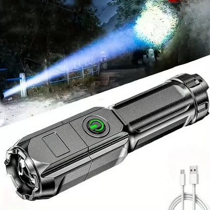 Adjustable Focus Rechargeable LED Flashlight