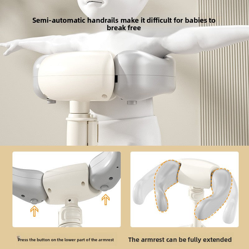 Adjustable Foldable Baby Standing Bath Rack with Non-Slip Base