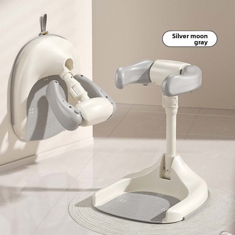 Adjustable Foldable Baby Standing Bath Rack with Non-Slip Base