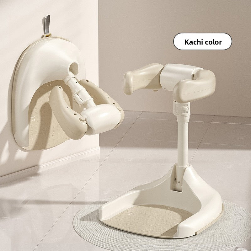 Adjustable Foldable Baby Standing Bath Rack with Non-Slip Base