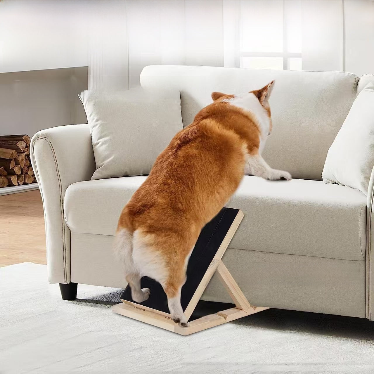 Adjustable Foldable Dog Scratching Board with Nail Grinding Surface