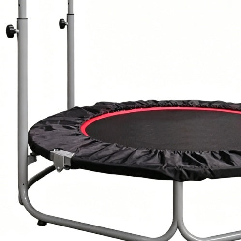 Adjustable Foldable Fitness Trampoline with Armrests