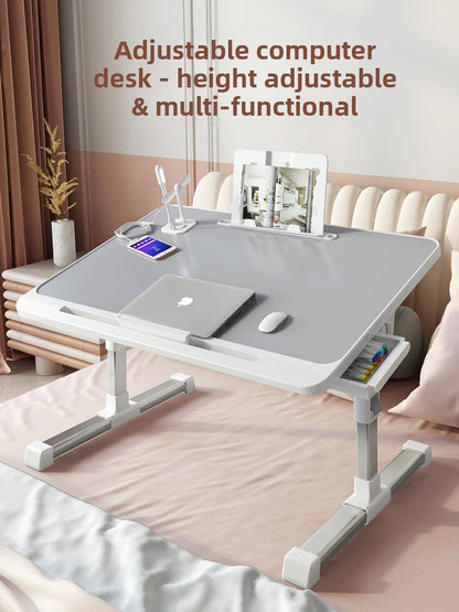 Adjustable Foldable Laptop Bed Desk with USB Port