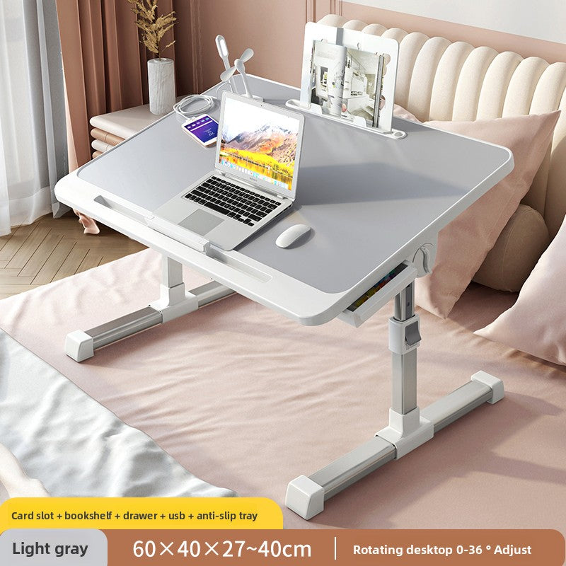 Adjustable Foldable Laptop Bed Desk with USB Port
