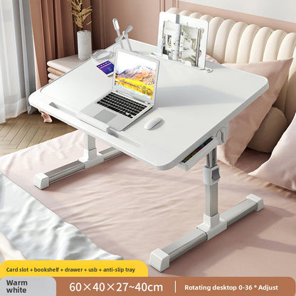 Adjustable Foldable Laptop Bed Desk with USB Port