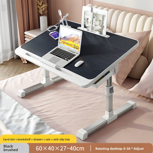 Adjustable Foldable Laptop Bed Desk with USB Port