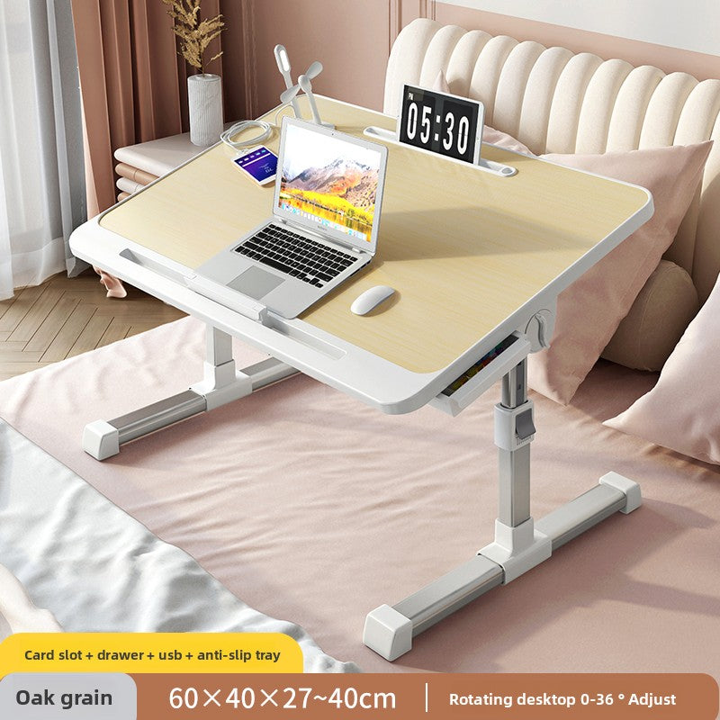 Adjustable Foldable Laptop Bed Desk with USB Port