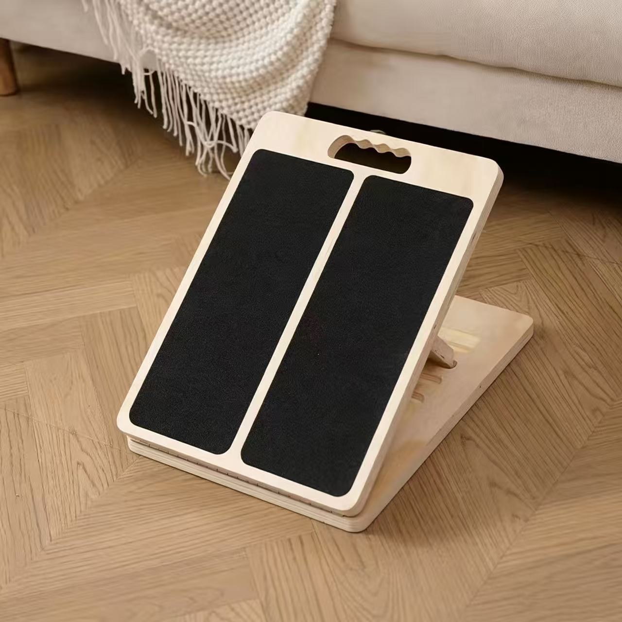 Adjustable Foldable Wooden Stretching Fitness Pedal