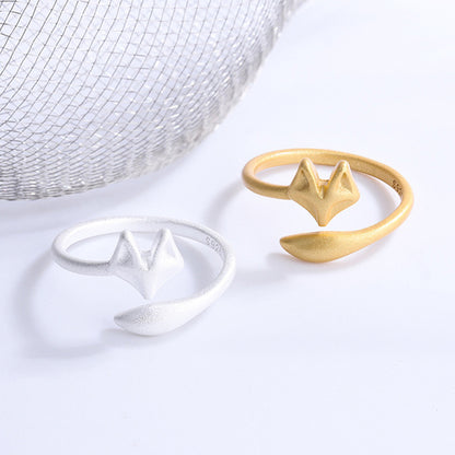 Adjustable Fox Design Ring