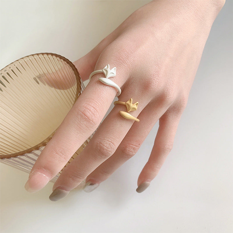 Adjustable Fox Design Ring