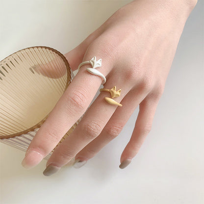 Adjustable Fox Design Ring