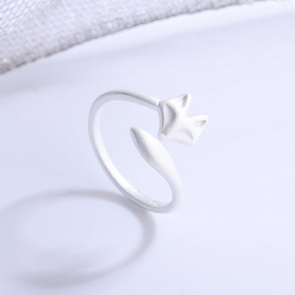 Adjustable Fox Design Ring