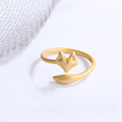 Adjustable Fox Design Ring