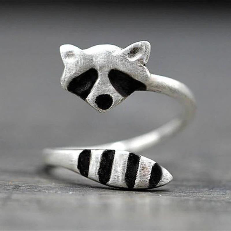Adjustable Fox Tail Open Ring