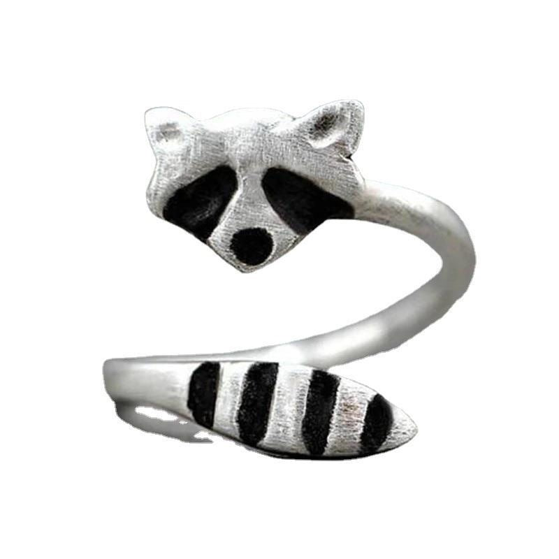 Adjustable Fox Tail Open Ring