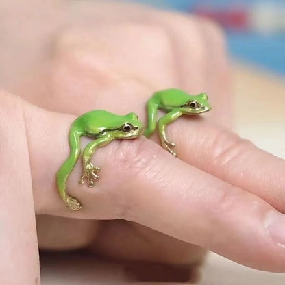Adjustable Frog Design Fashion Ring