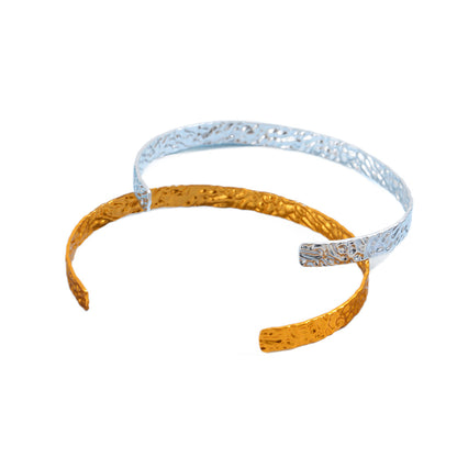 Adjustable Geometric C-Shape Bracelet