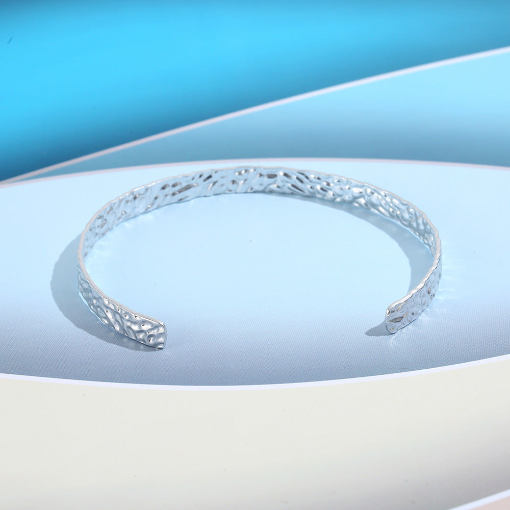 Adjustable Geometric C-Shape Bracelet