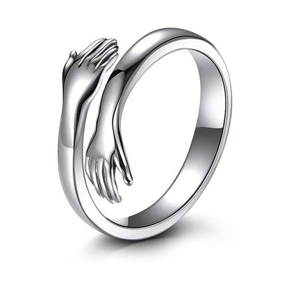 Adjustable Geometric Embrace Ring