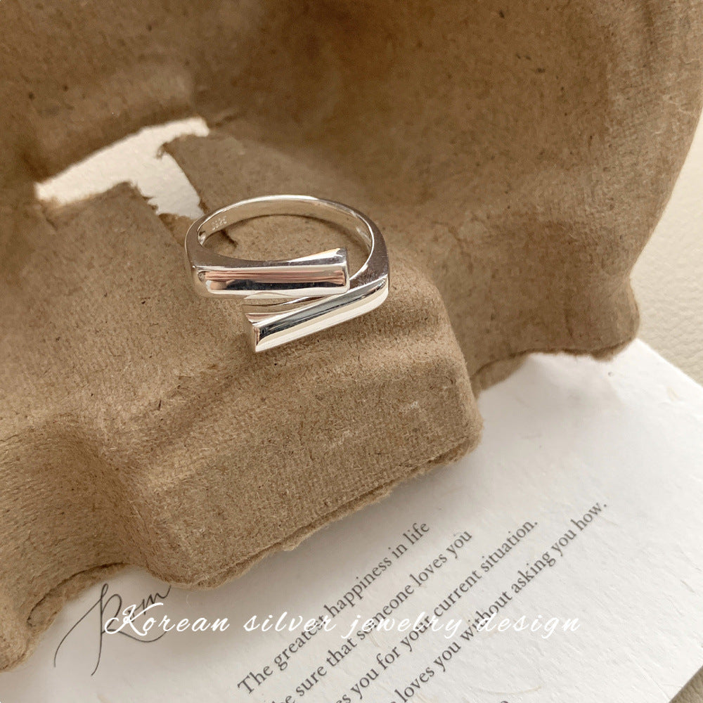 Adjustable Geometric Open Ring