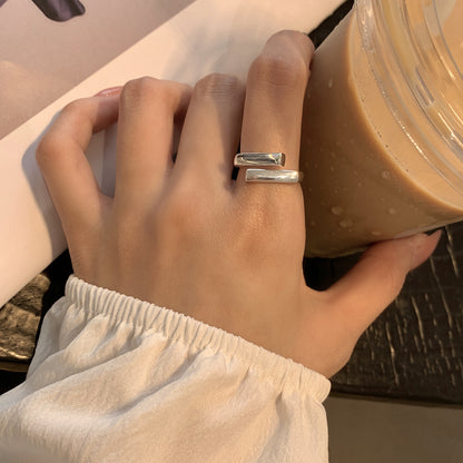 Adjustable Geometric Open Ring