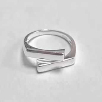 Adjustable Geometric Open Ring