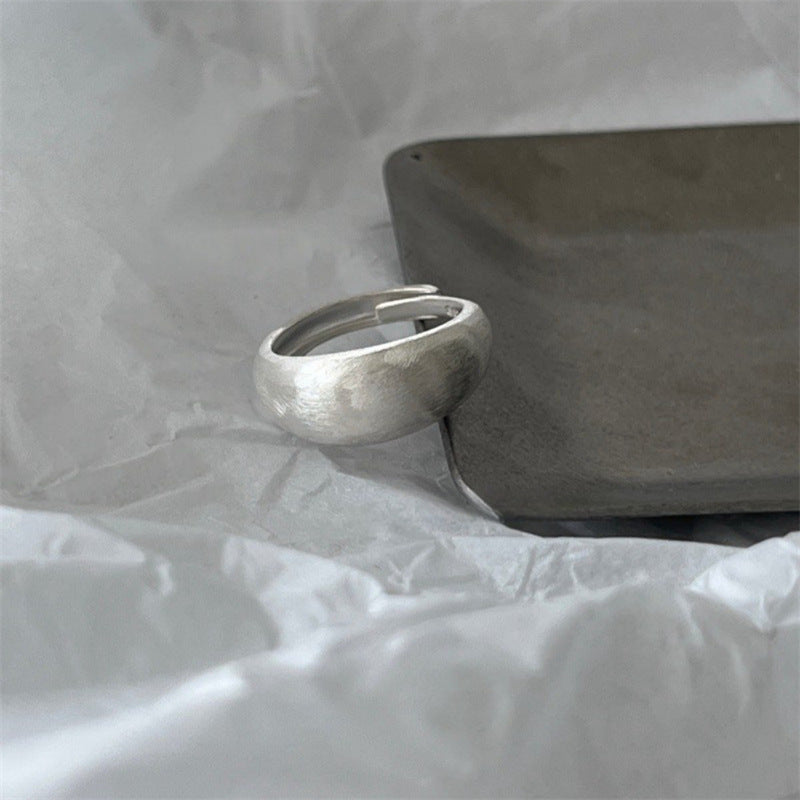 Adjustable Geometric Open Ring in Sterling Silver