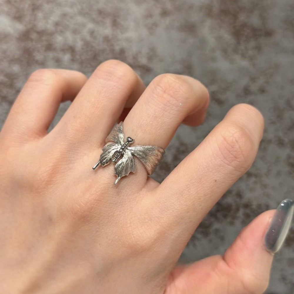 Adjustable Geometric Open Ring in Sterling Silver