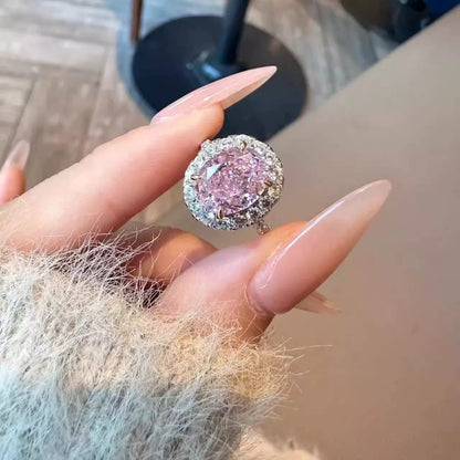 Adjustable Geometric Oval Ring