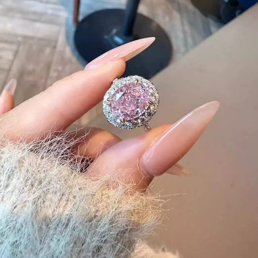 Adjustable Geometric Oval Ring