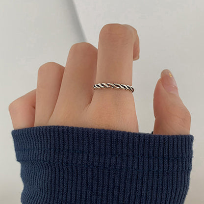 Adjustable Geometric Sterling Silver Ring