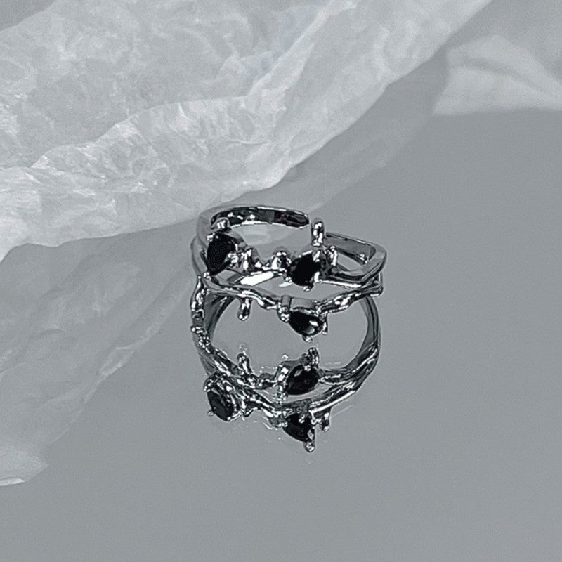 Adjustable Geometric Sterling Silver Ring